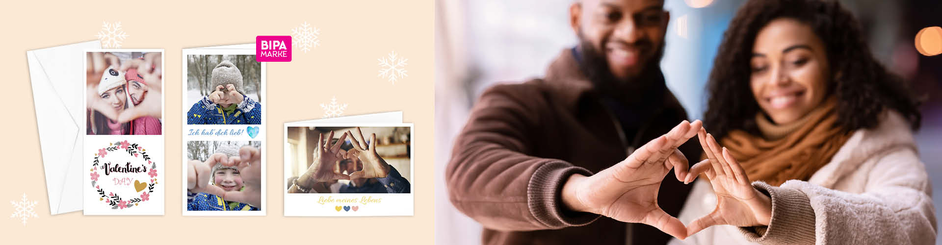 Personalisierte Grußkarten mit Fotos – individuelle Fotokarten für besondere Anlässe wie Valentinstag.