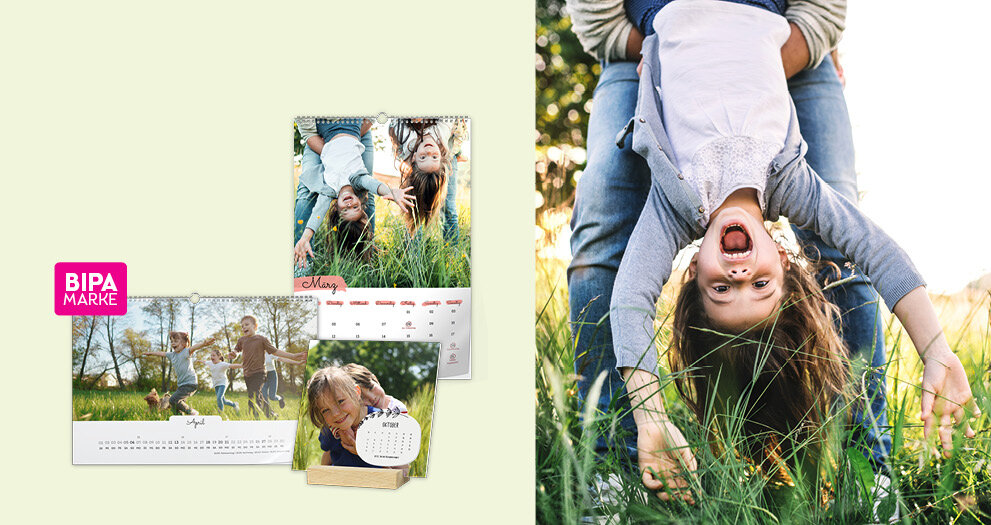 Lustige Familienmomente als personalisierte Fotokalender gestalten – jetzt im BIPA Fotoshop kreativ werden und Freude verschenken.
